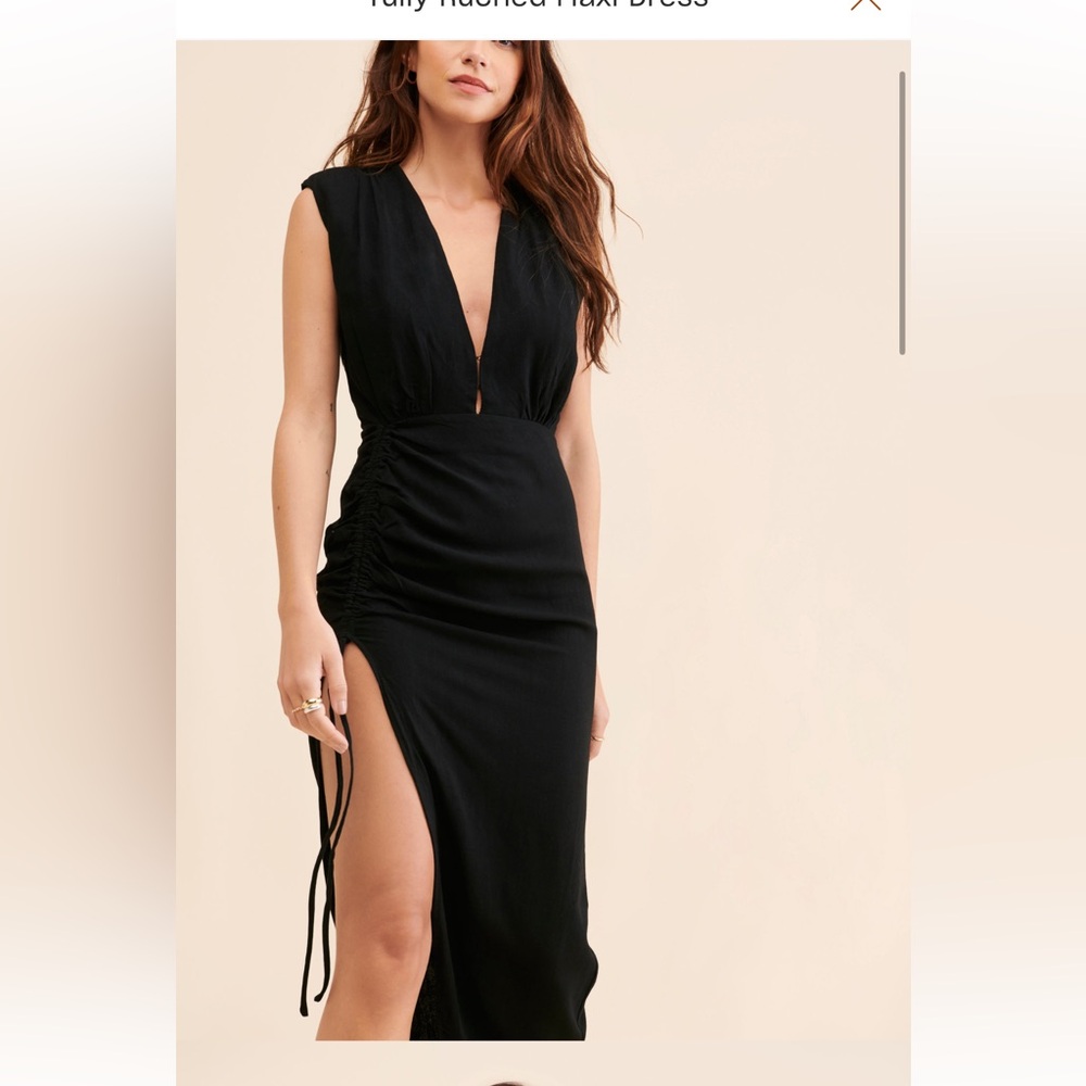 RUMER Black maxi dress